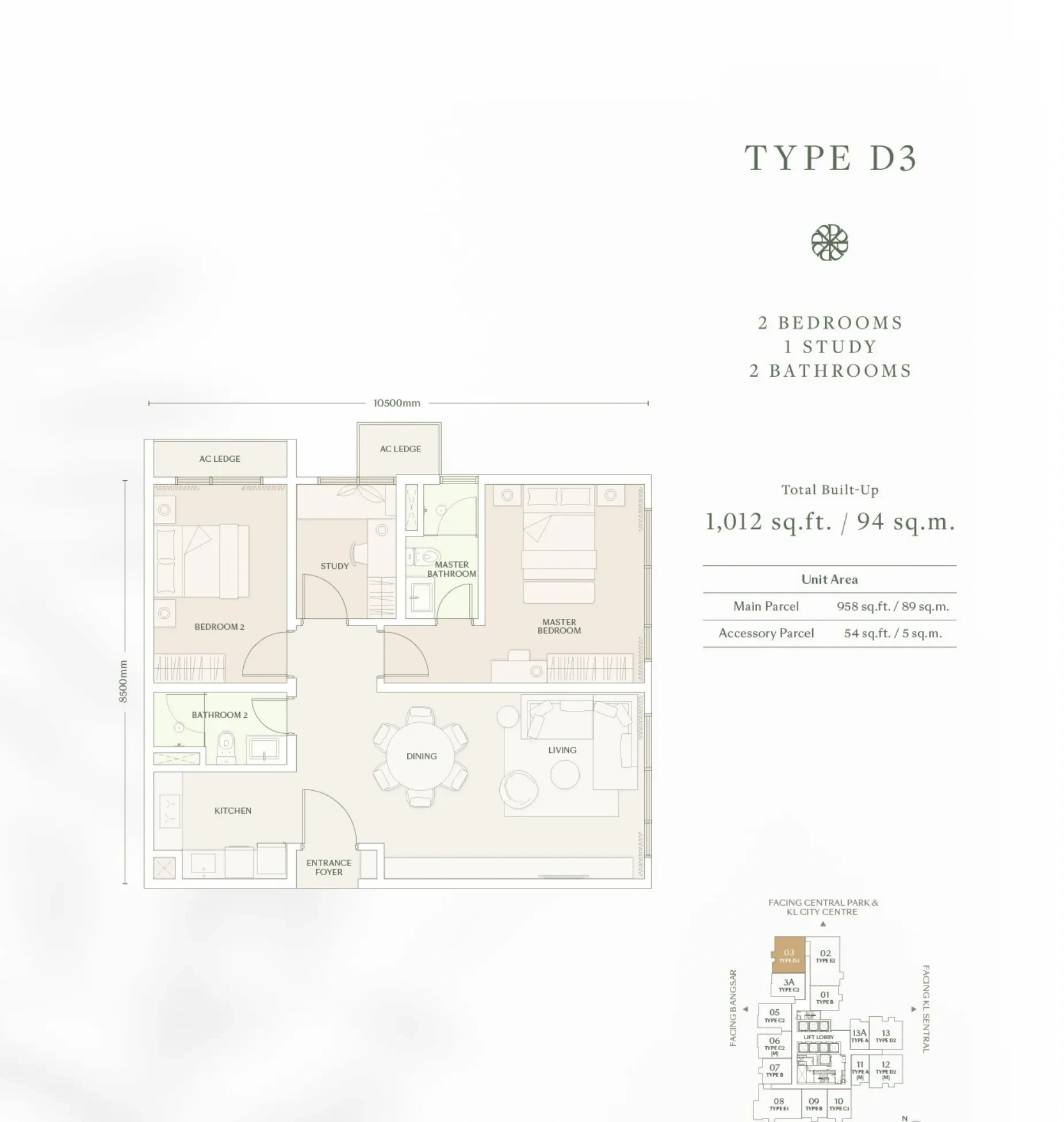 Type D3 Floor Plan